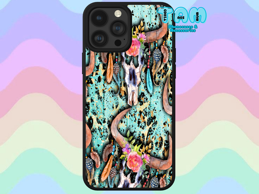 Stylized Bull Skull Phone Case